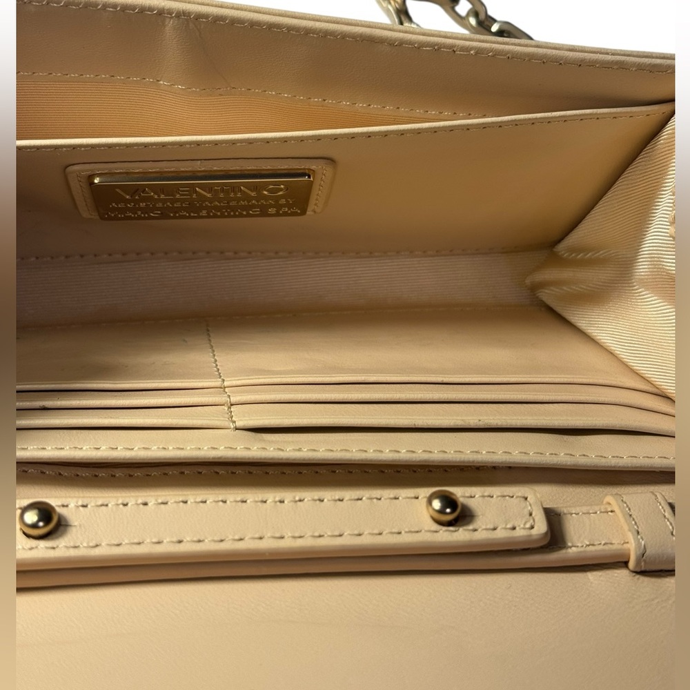 VALENTINO BY MARIO VALENTINO Bianca Leather Continental Wallet removable chain - Picture 10 of 16